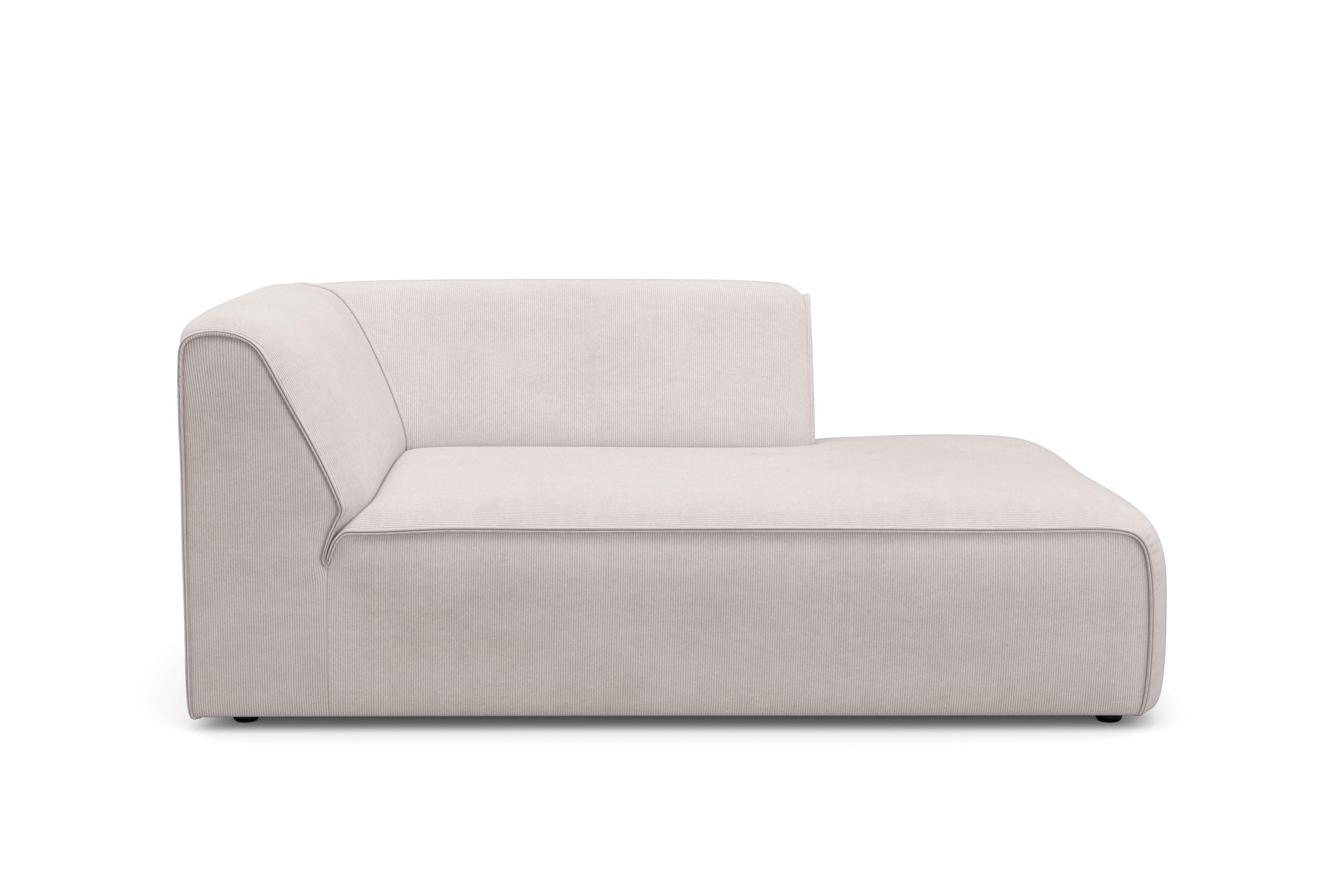OTTO HOME Merid Chaiselongue Ottomane Beige Samtcord