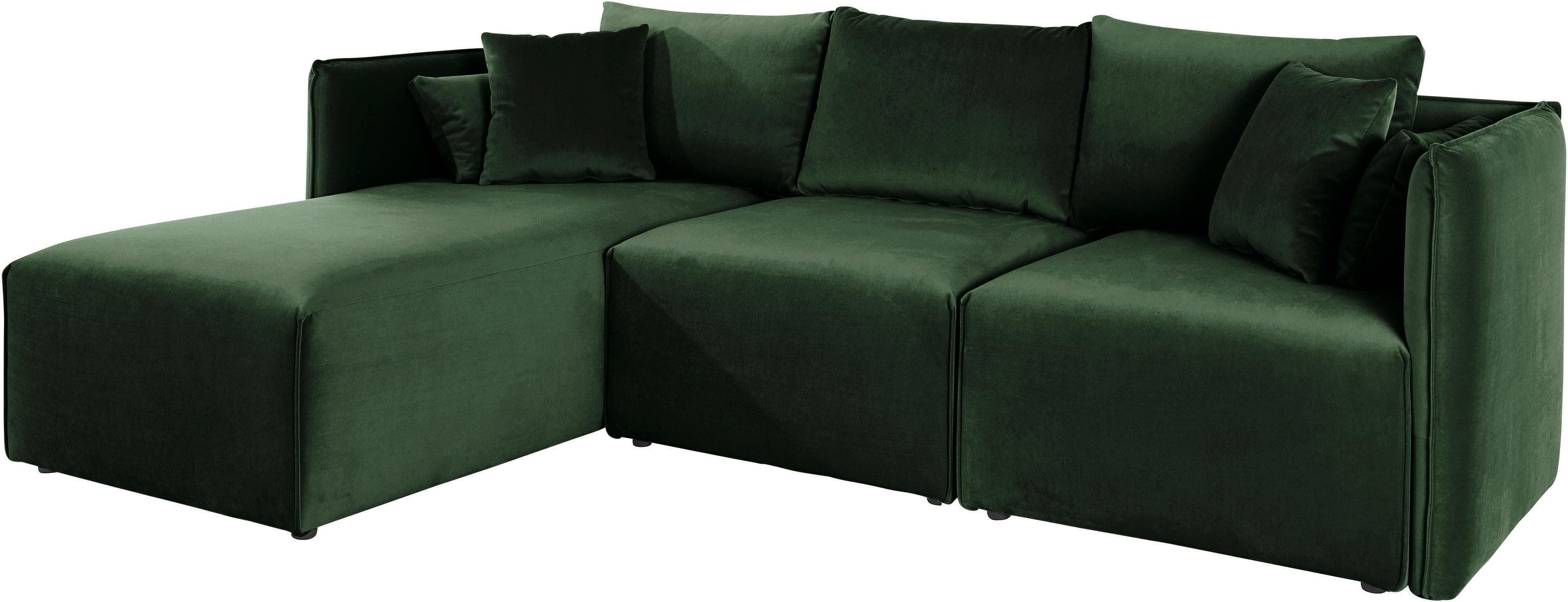 3-teiliges Ecksofa L-Form - Individuelle Gestaltung in vielen Farben & Stoffen