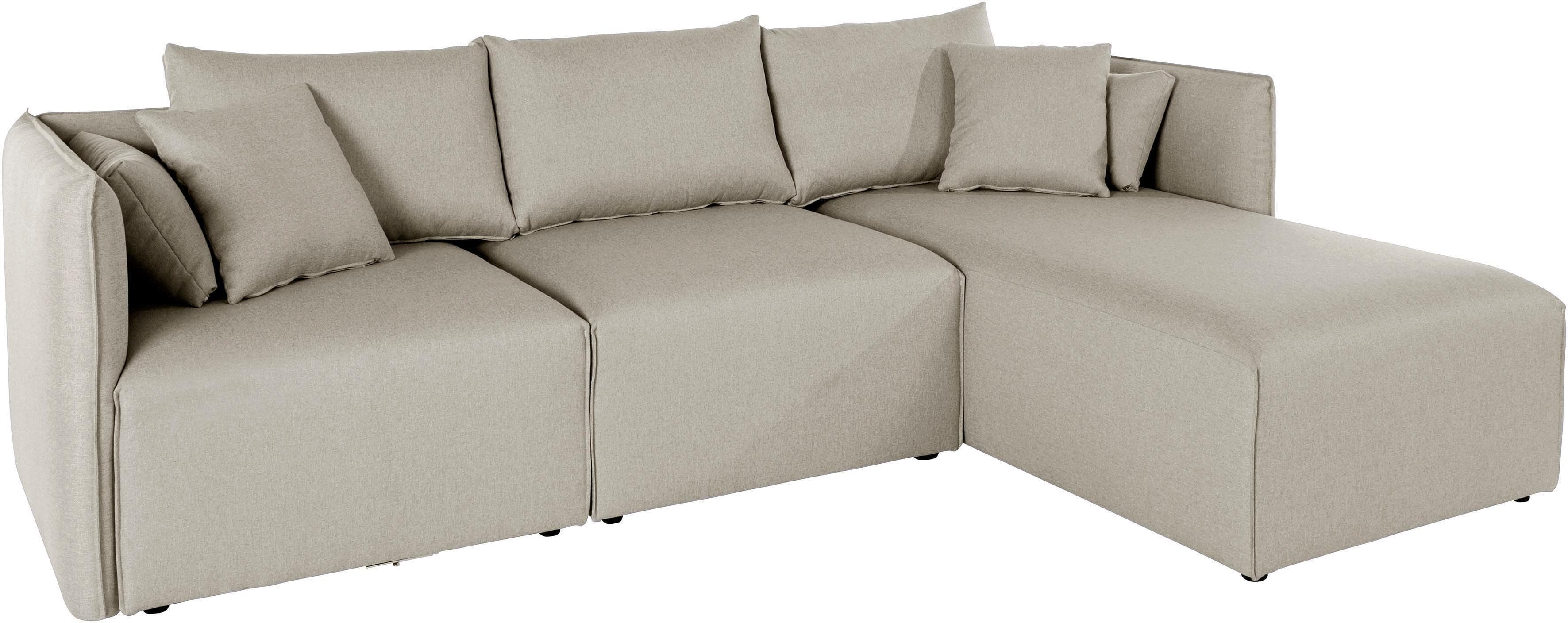 OTTO HOME Ecksofa Nöre L-Form Beige mit Ottomane