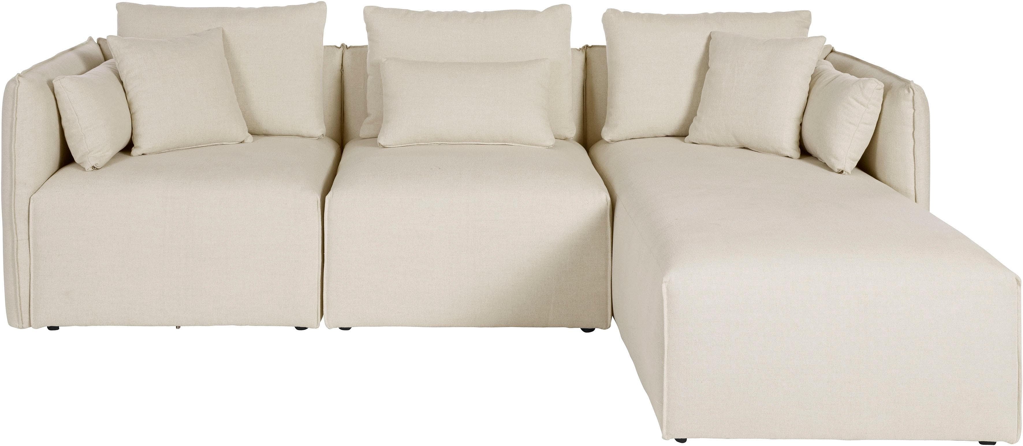 OTTO HOME Ecksofa Nöre L-Form Beige mit Ottomane