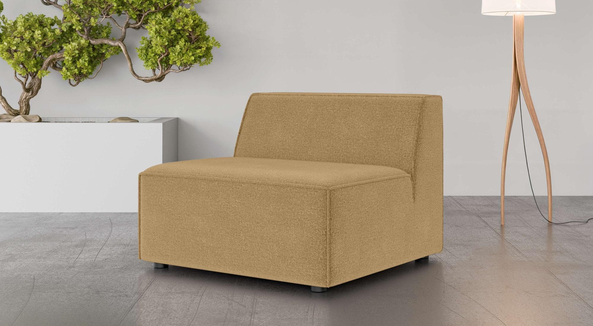 OTTO HOME Sessel Cavan Gold Chenille ohne Armlehne
