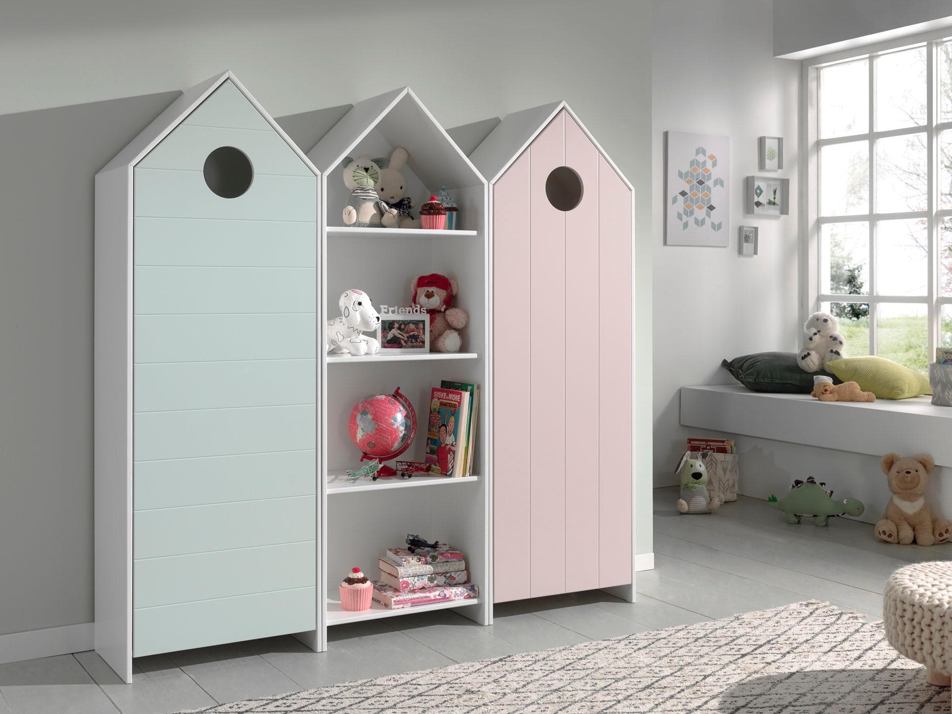 VIPACK Casami Jugendzimmer-Set 3-tlg. Weiß/Pink/Mint