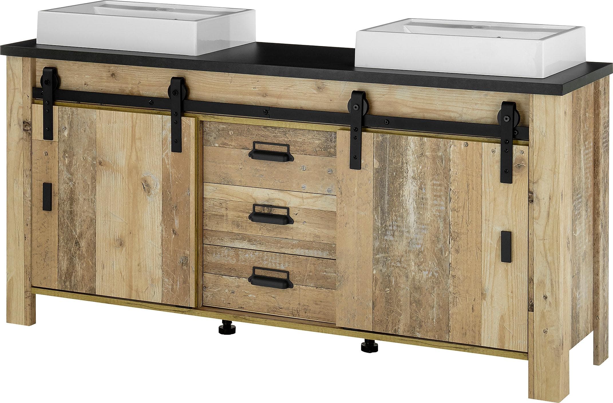 Home Affaire Waschtisch SHERWOOD FSC-zertifiziertes Holz Pinie Weiß