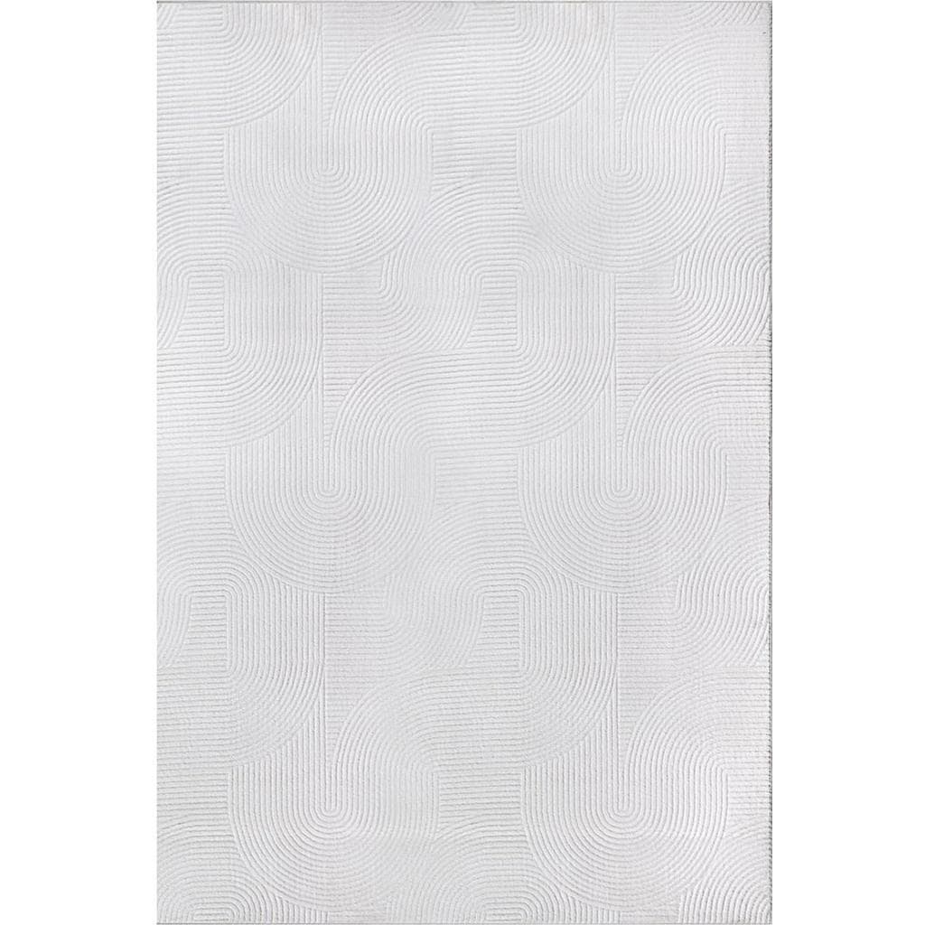 Novel Webteppich Stilo Weiß Struktur 140x200 cm
