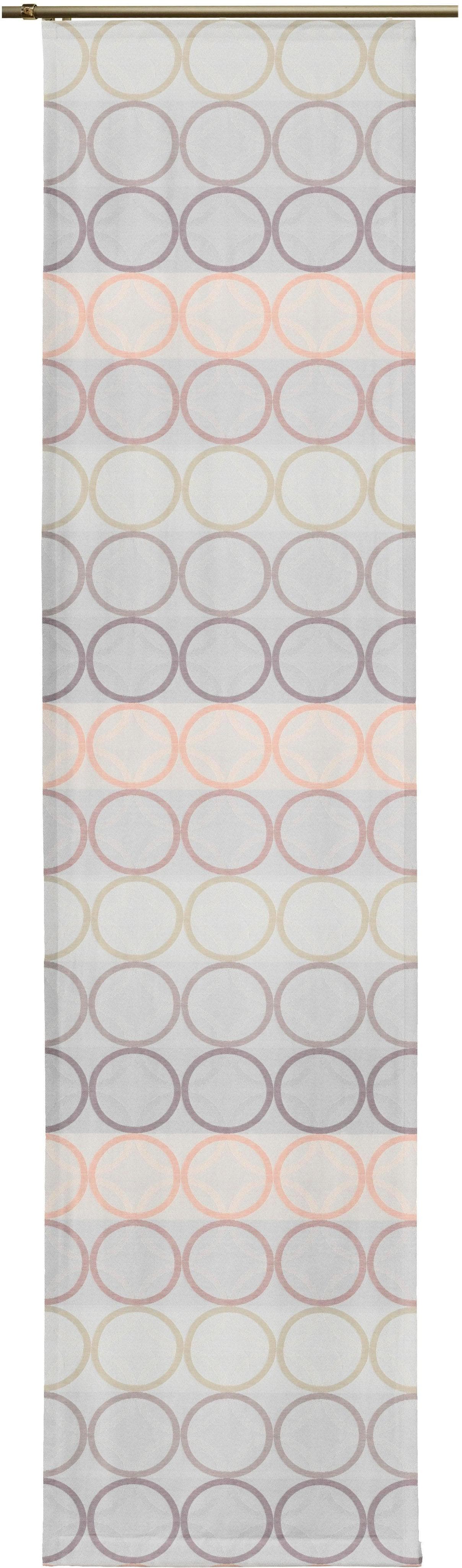 Schiebegardine WIRTH Zirbello Rosa Jacquard Baumwolle Polyester