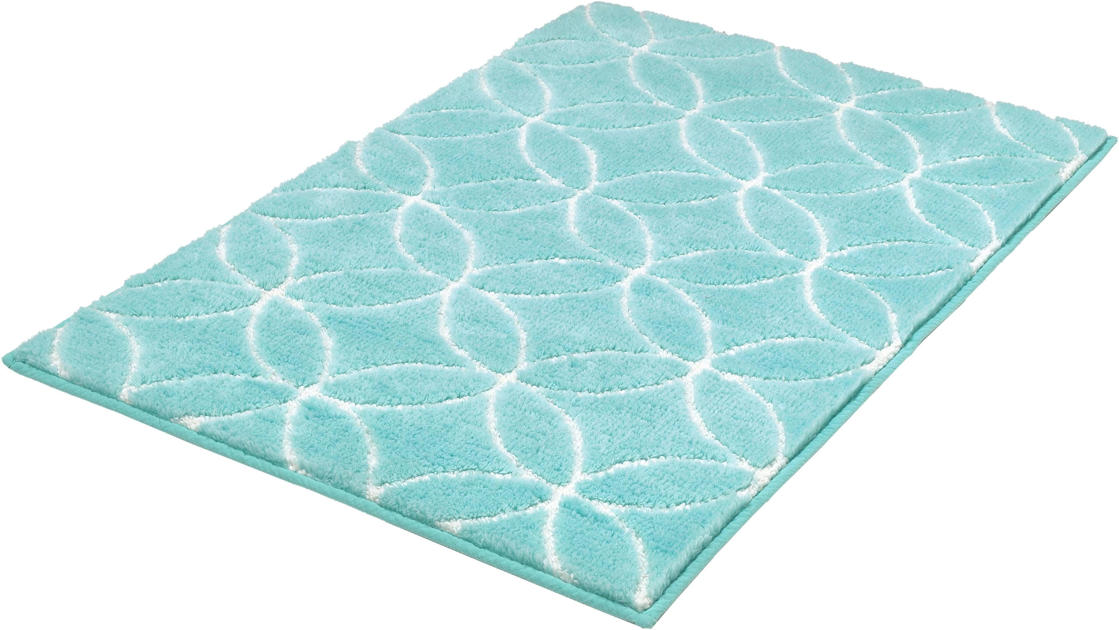 Moderne Badematte aus Polyester in Salbeigrün