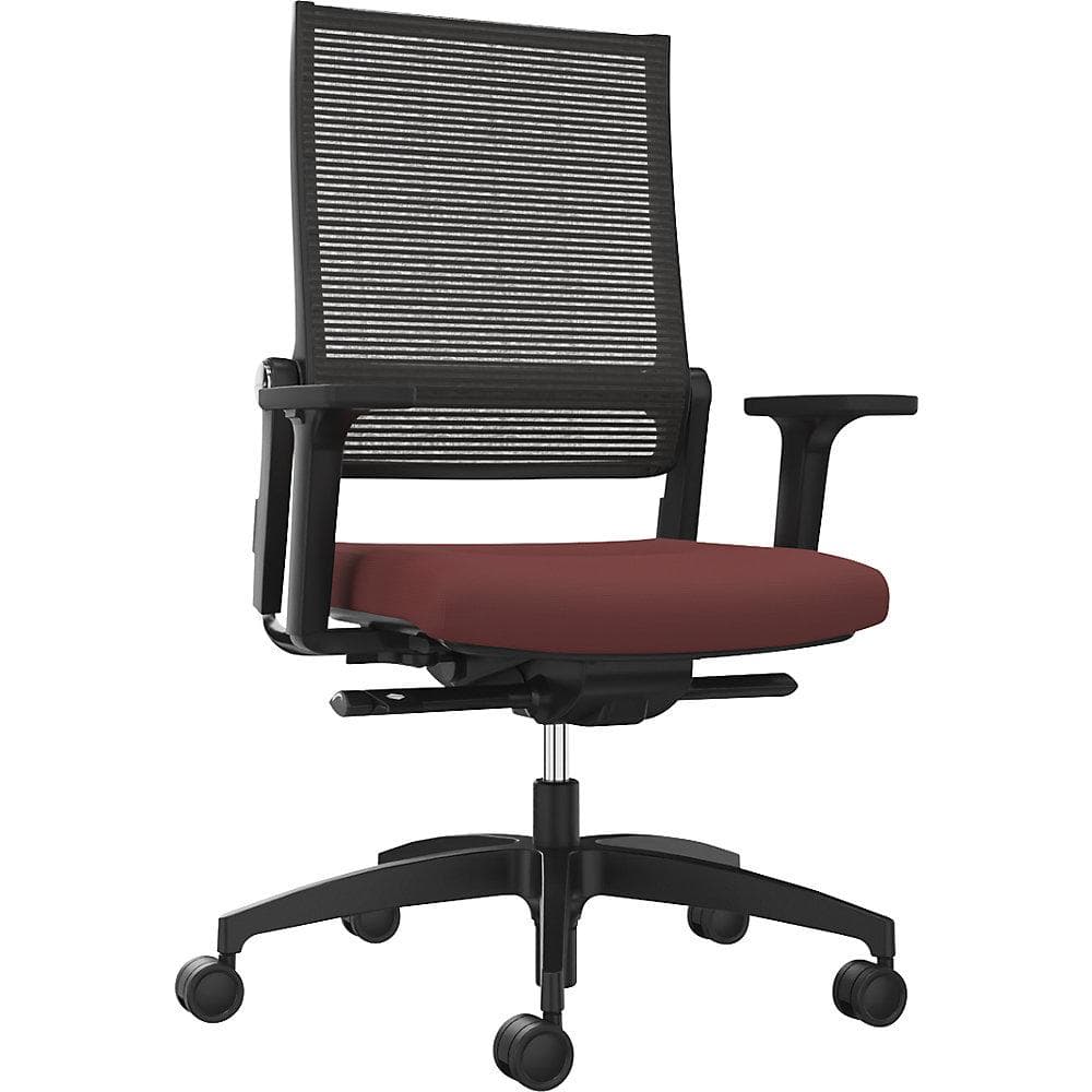 Dauphin LORDO FLEX Bürostuhl mit Netzrückenlehne & Synchronmechanik rubinrot