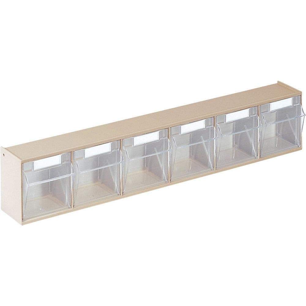 Kaiserkraft Klappkasten-System 6 Kästen sandbeige transparent