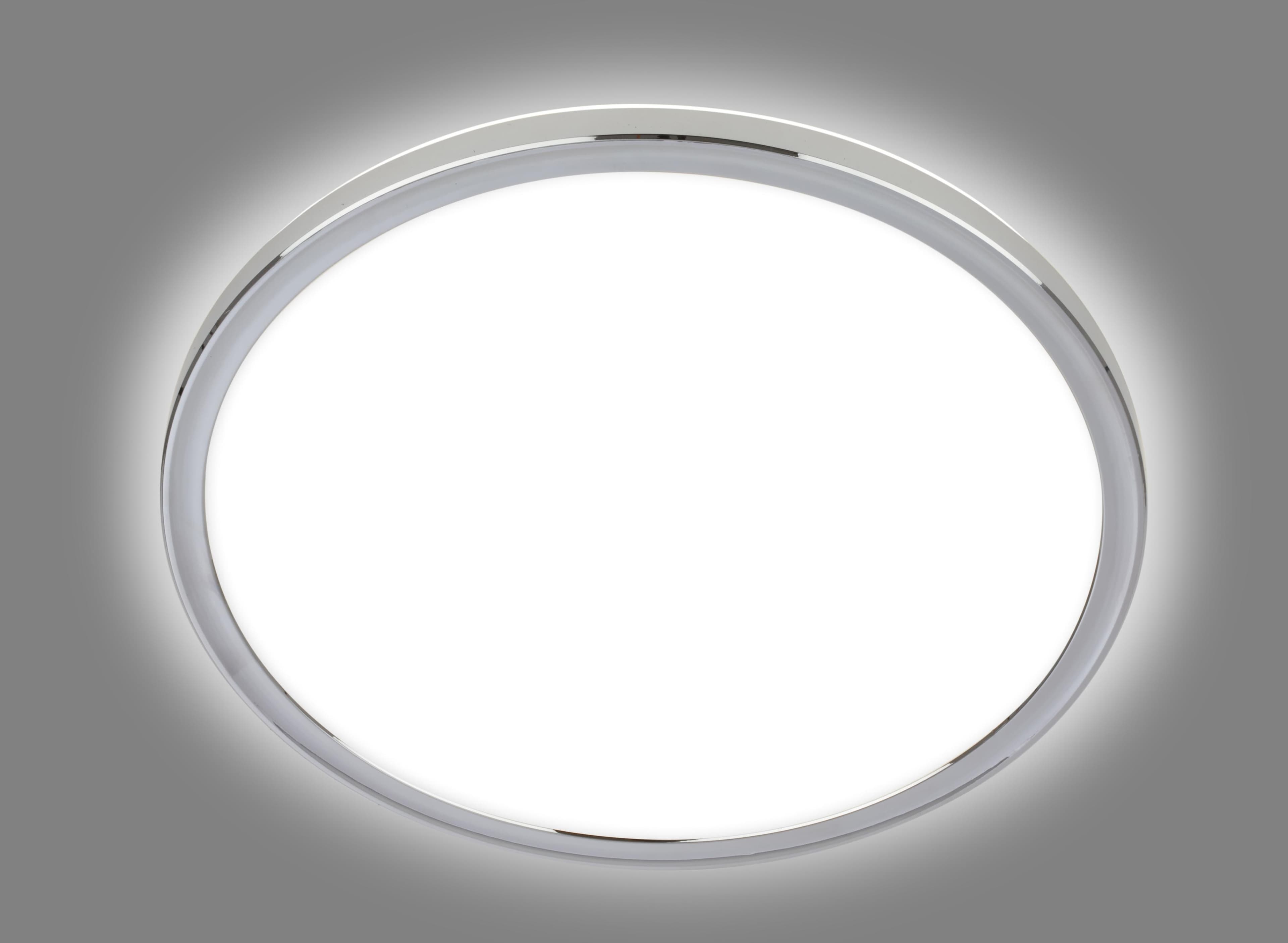 Briloner LED-Bad-Deckenlampe Pulap 42 cm Chrom/Weiß Metall