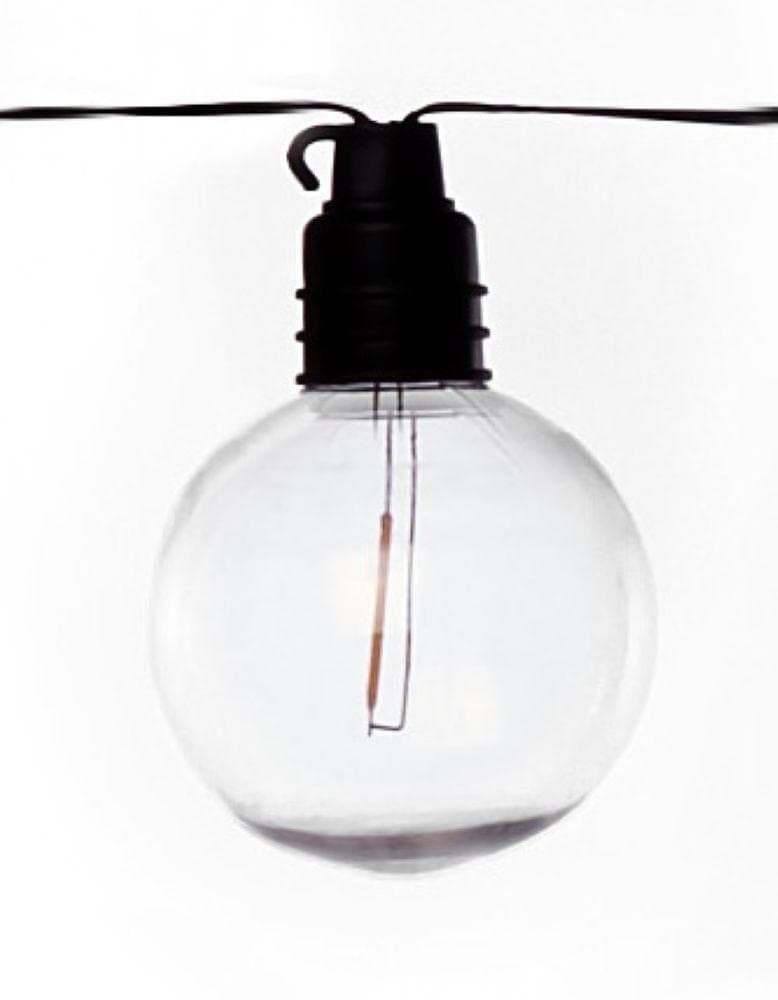 LED-Lichterkette Flammenstil, 380 cm, transparent