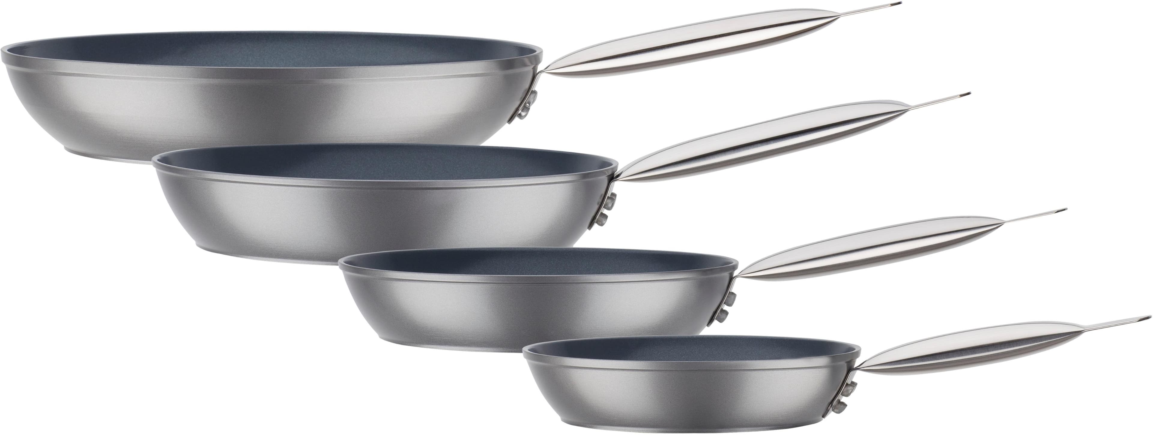 GSW Pfannen-Set Gastro Quick 4-tlg. Aluminium Antihaft grau