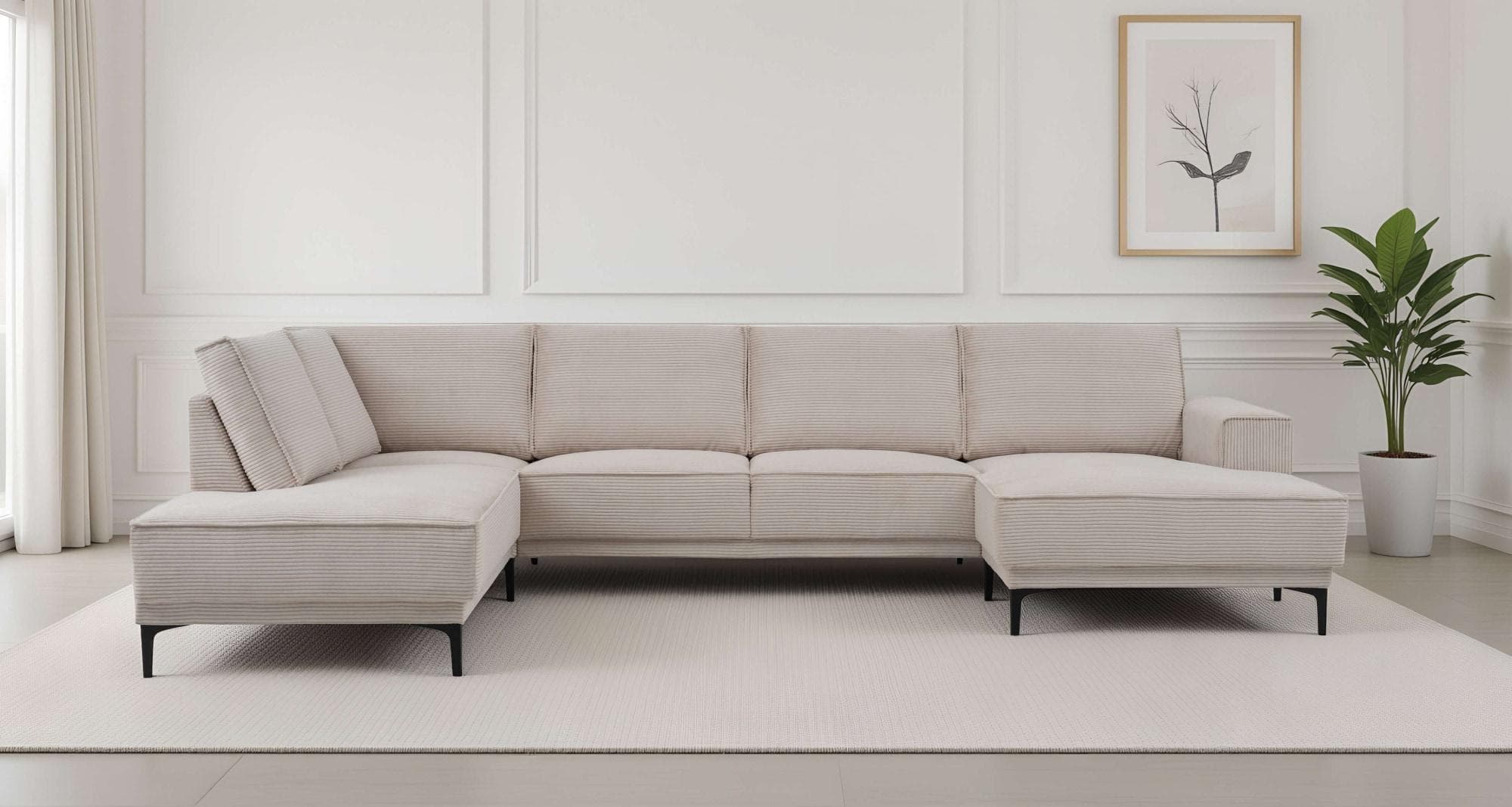 OTTO HOME XXL Sofa Oland U-Form Skandi-Design