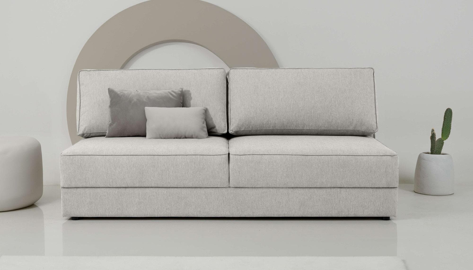 OTTO HOME Schlafsofa Simonton Grau 3-Sitzer mit Bettkasten