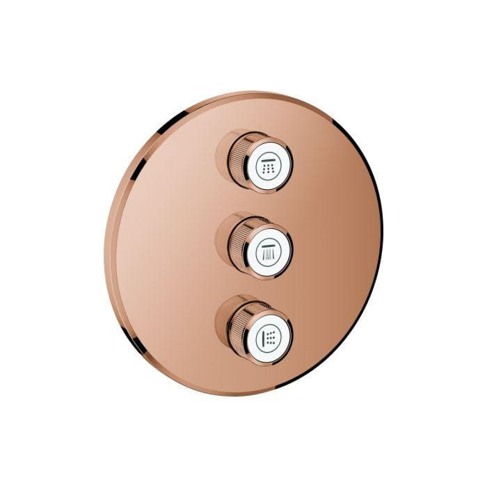 Grohe Fertigset Grohtherm Smartcontrol warm sunset, rund, UP-Ventil 3-fach (29122DA0)