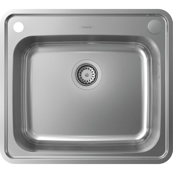 Hansgrohe Einbauspüle 570 x 510 mm Abtropffläche Edelstahl