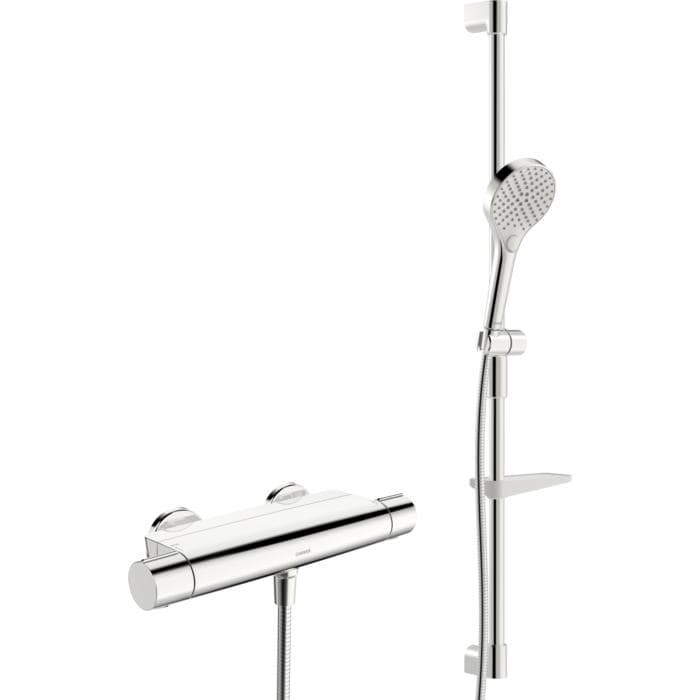 Hansa Hansaoptima Duschsystem 48130331 mit Thermostat Wandmontage Chrom