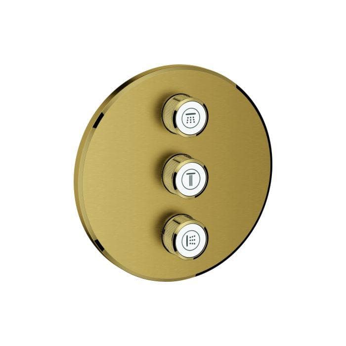 Grohe Fertigset Grohtherm Smartcontrol C sunr gebürstet, rund, UP-Ventil 3-fach (29122GN0)
