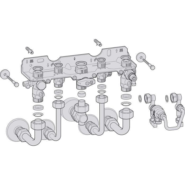 Bosch Montageanschlussplatte 7738110568 für Kombigeräte