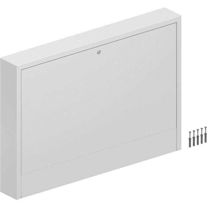 Verteilerschrank aus verzinktem Stahl, weiß, Aufputzmontage