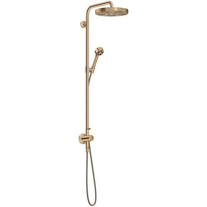 Hansgrohe AXOR One Duschsystem mit Thermostat und Duschkopf 280 48796140 Unterputz, Fertigmontageset, 1 Strahlart, 12 l/min, Brushed Bronze