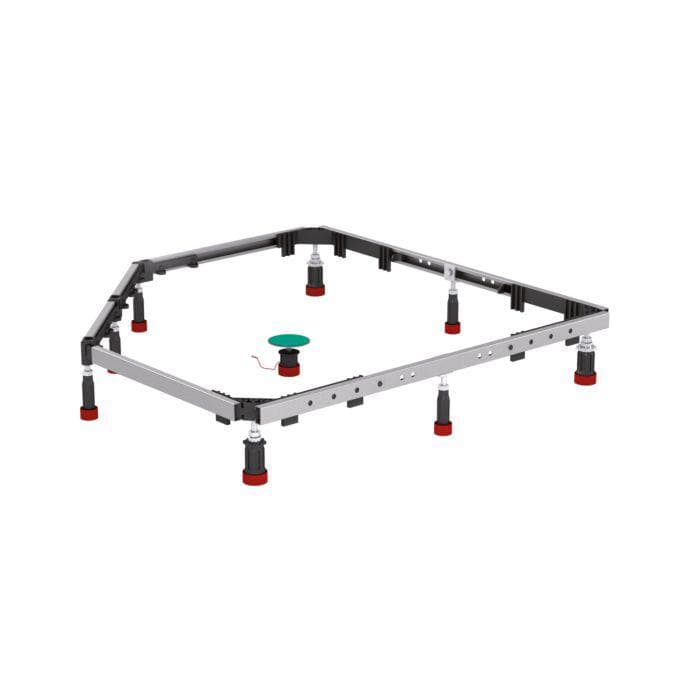 Mepa Montagerahmen SF 5-Eck / Viertelkreis 150185 für superflache Stahl-/Acrylduschwannen