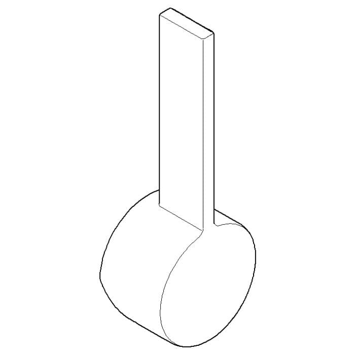 Dornbracht Griff 092088051-99 Dark Platinum mat D.36 x 22 mm