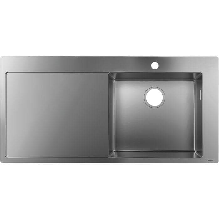 Hansgrohe S715-F450 Einbauspüle Edelstahl 1 Hauptbecken Abtropffläche
