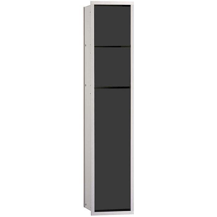 Emco Asis 150 Unterputz-WC-Modul Aluminium/Schwarz 168x809x153 mm