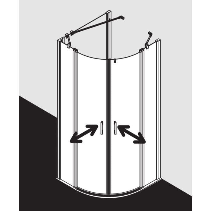Moderne Duschkabine aus Glas und Aluminium