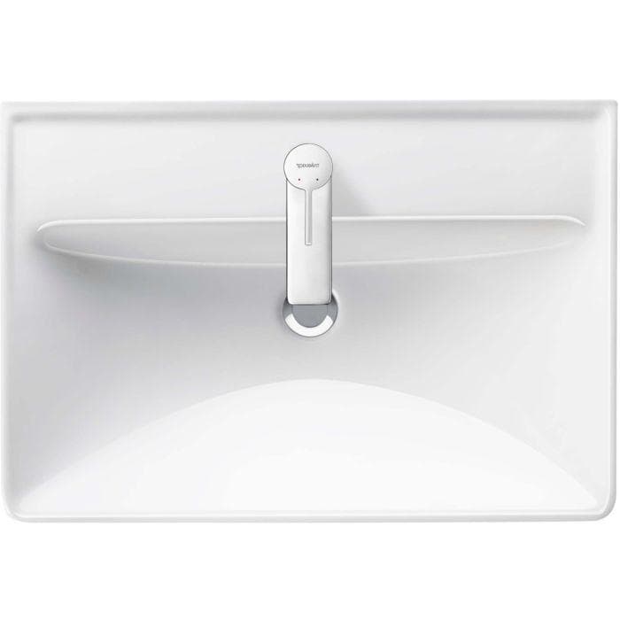 Duravit D-Neo Waschtisch 2366650000 65 x 44 cm mit Hahnloch, Überlauf, Hahnlochbank, weiß