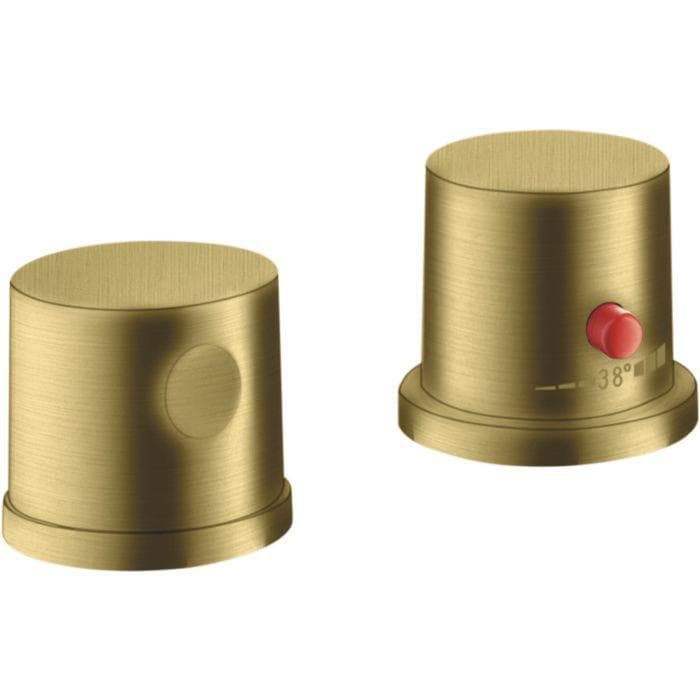 hansgrohe Axor Uno 2-Loch-Wannenrandarmatur mit Thermostat Brushed Brass