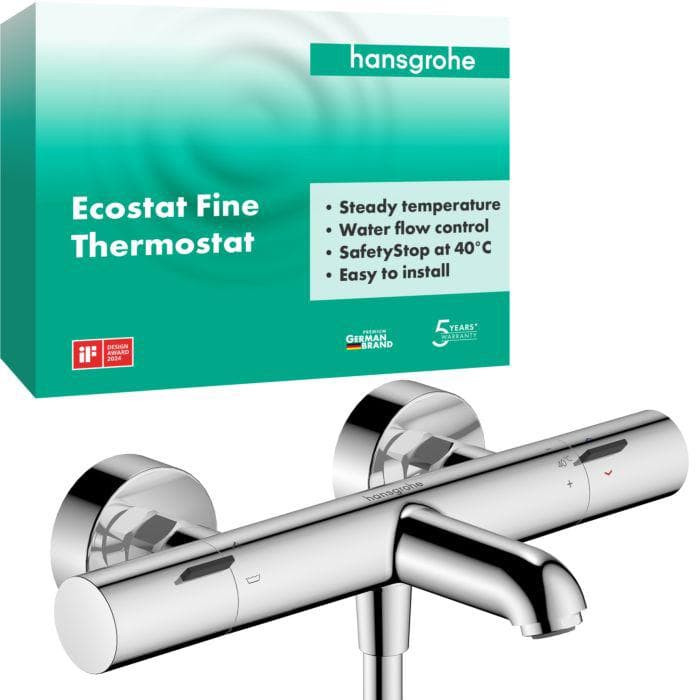 hansgrohe Ecostat Fine Wannenthermostat 13325000 Aufputz DN15 Chrom