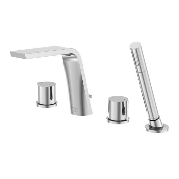 Steinberg Serie 260 Wannenarmatur 2602400 Chrom 4-Locharmatur mit ausziehbarer Handbrause