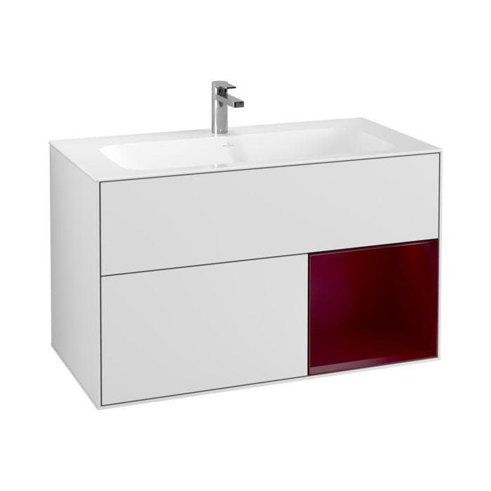 Villeroy und Boch Finion Waschtischunterschrank LED-Beleuchtung White matt lacquer