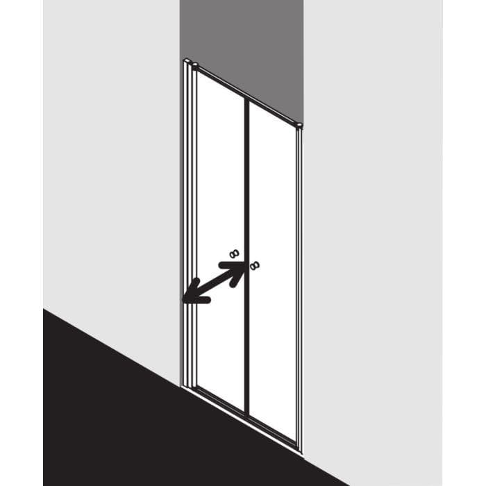 Kermi Pendeltür Nova 2000 Duschkabine Silber