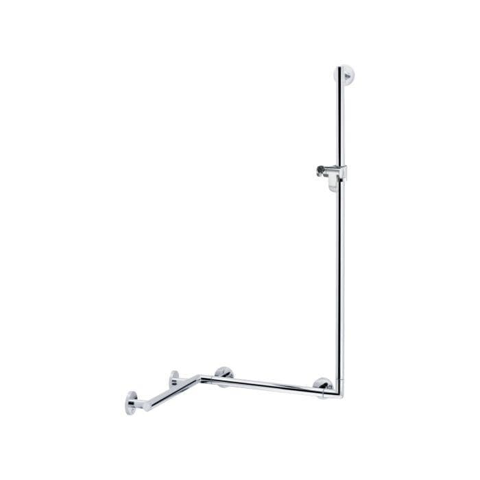 Duschhandlauf aus Messingrohr, hochglanzverchromt