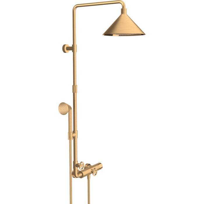 hansgrohe Axor Showerpipe 26020950 Thermostat Kopfbrause 240 2jet Brushed Brass