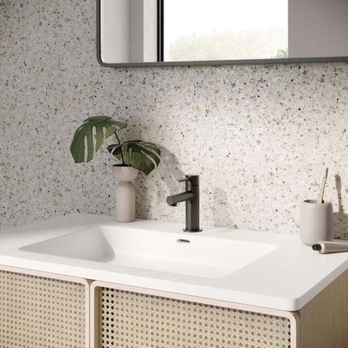 Herzbach Siro S-Size Waschtischarmatur Schwarz Matt