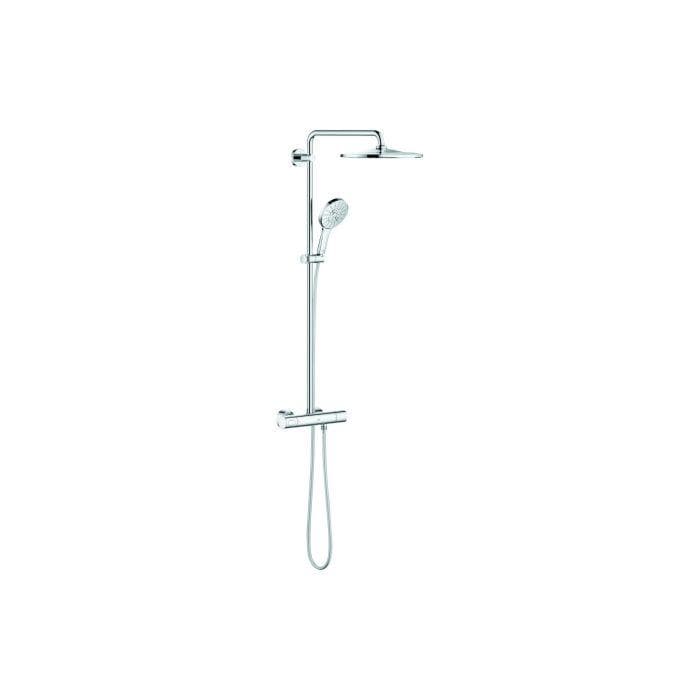 Grohe Rainshower Duschsystem 26647000 Chrom Aufputz-Thermostat Duscharm 45cm