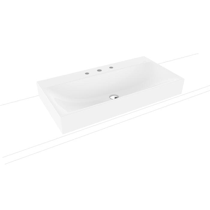 Kaldewei Silenio Aufsatz-Waschtisch 90 x 46 x 12 cm Weiß Perl-Effekt