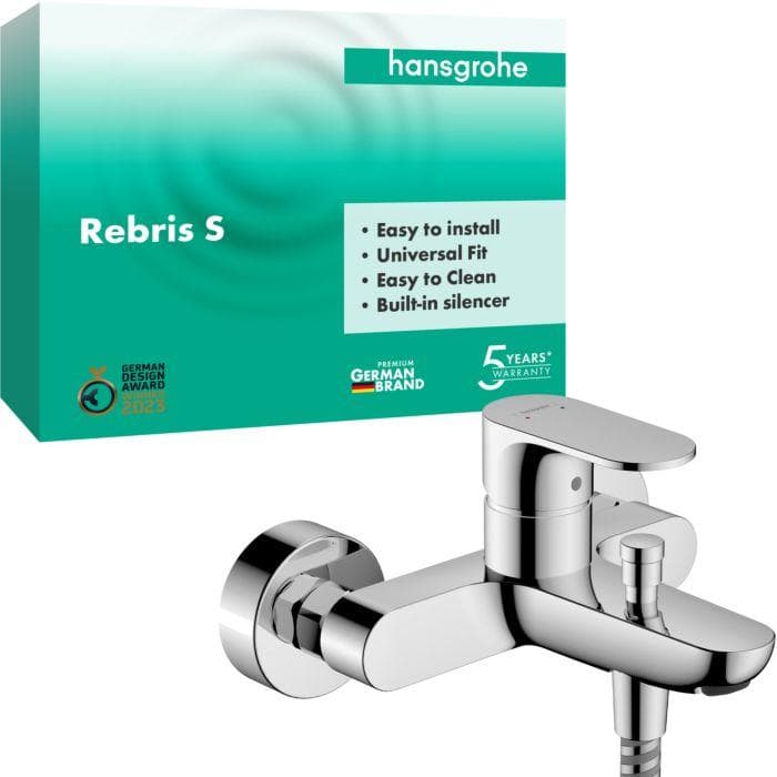 Hansgrohe Wannenarmatur S-Anschlüsse Keramikmischsystem