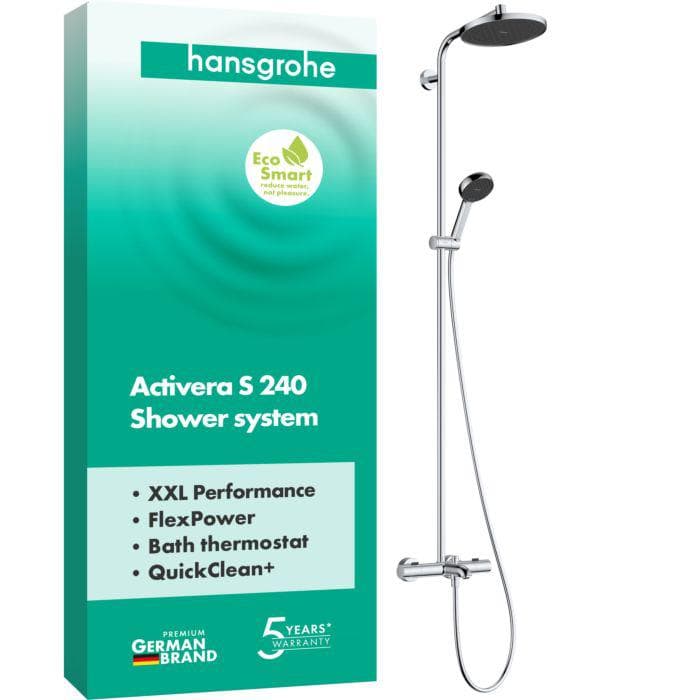 Hansgrohe Activera S Duschsystem 240 mit Wannenthermostat Ecostat Fine