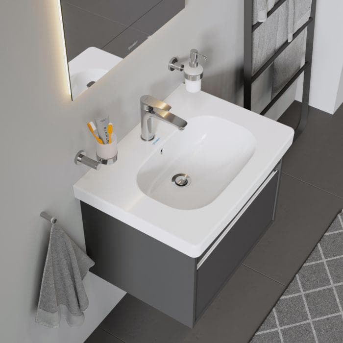 Duravit D-Code Waschbecken 65 x 48 cm mit Überlauf, weiß