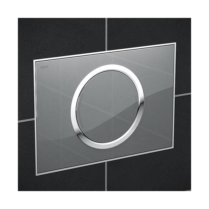 MEPA Zero Betätigungsplatte 421856 Glas Silber 2-Mengenspülung