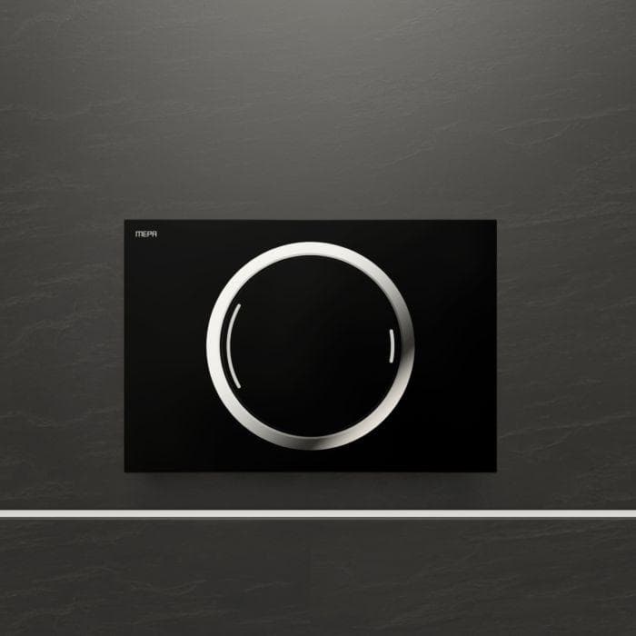 MEPA Zero Betätigungsplatte 421863 brillant schwarz, 2-Mengenspülung