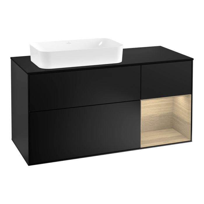 Villeroy und Boch Finion Waschtischunterschrank 120cm Eichenfurnier LED-Beleuchtung