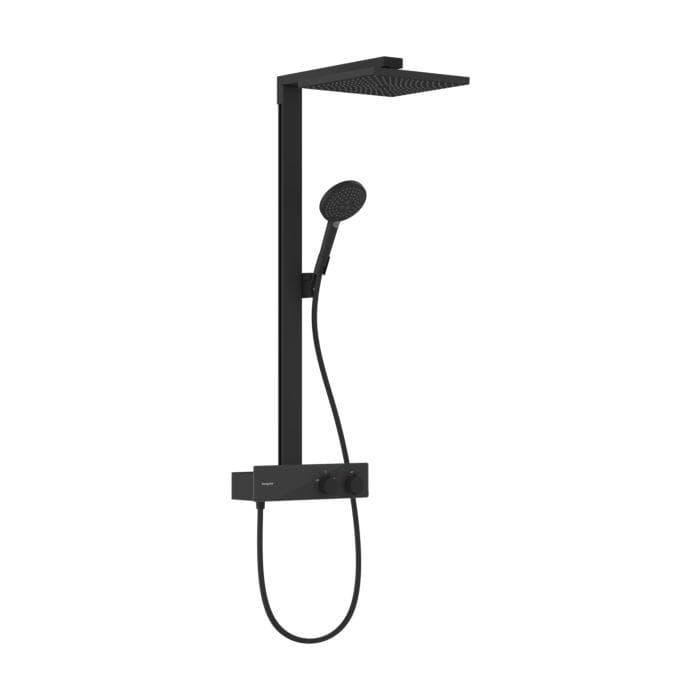 hansgrohe Raindance E Duschsystem 1jet mit ShowerTablet 350 Thermostat schwarz matt