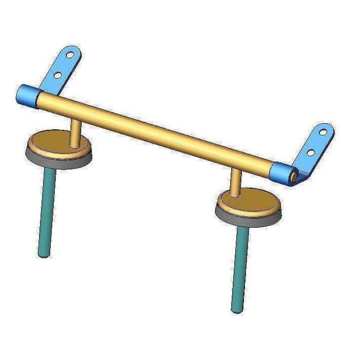 Haro Spezialscharnier 405058 S2502 Edelstahl Drehpunkthöhe 33mm