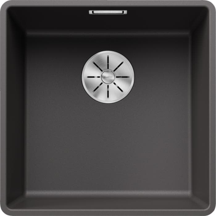 Moderne Küchenspüle aus Verbundwerkstoff SILGRANIT® in felsgrau