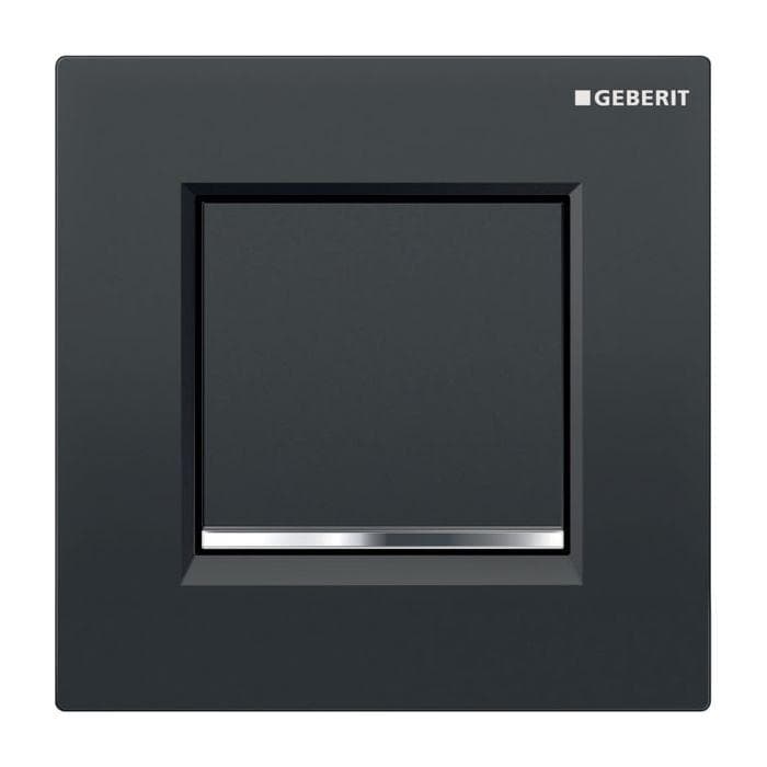 Geberit Urinalsteuerung Typ 30 116017KM1 pneumatisch, schwarz/hochglanz-verchromt